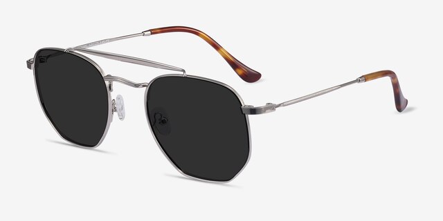 Venture Silver MetalSunglass Frames from EyeBuyDirect, Angle View