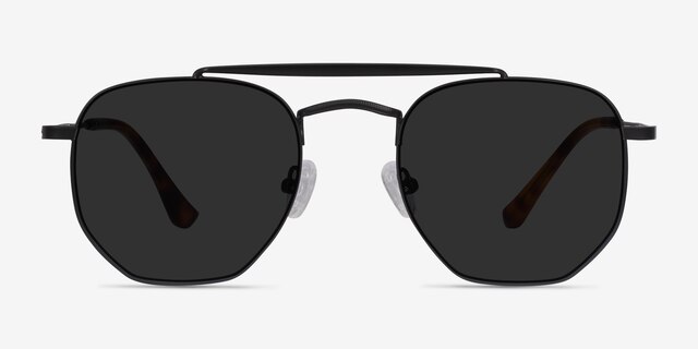 Venture Black MetalSunglass Frames from EyeBuyDirect, Front View