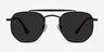 Venture Black MetalSunglass Frames from EyeBuyDirect, Front View