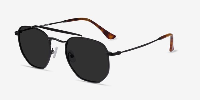 Venture Black MetalSunglass Frames from EyeBuyDirect, Angle View