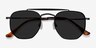 Venture Black MetalSunglass Frames from EyeBuyDirect, Closed View
