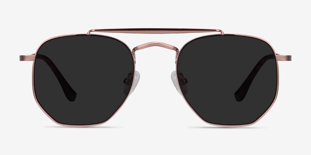 Venture Rose Gold MetalSunglass Frames from EyeBuyDirect, Front View