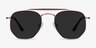 Venture Rose Gold MetalSunglass Frames from EyeBuyDirect, Front View