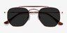 Venture Rose Gold MetalSunglass Frames from EyeBuyDirect, Closed View