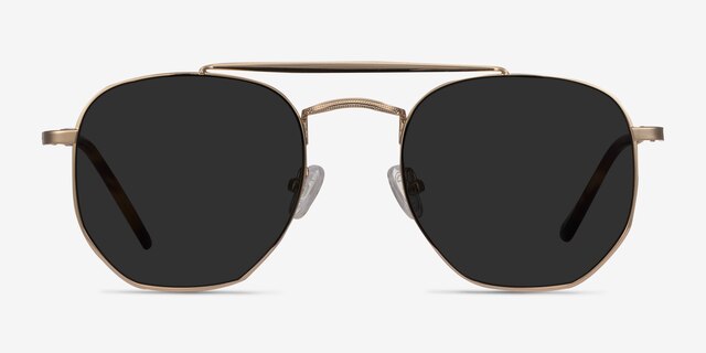Venture Golden MetalSunglass Frames from EyeBuyDirect, Front View