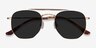 Venture Golden MetalSunglass Frames from EyeBuyDirect, Closed View