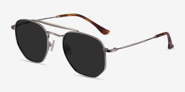 Venture Silver MetalSunglass Frames from EyeBuyDirect, Angle View