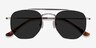 Venture Silver MetalSunglass Frames from EyeBuyDirect, Closed View