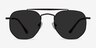 Venture Black MetalSunglass Frames from EyeBuyDirect, Front View