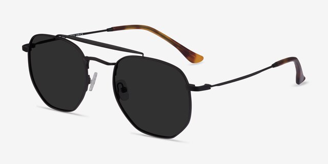 Venture Black MetalSunglass Frames from EyeBuyDirect, Angle View