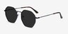 Sun Octave Black MetalSunglass Frames from EyeBuyDirect, Angle View