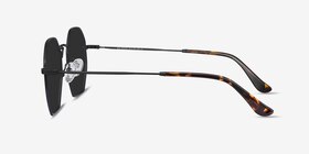 Sun Octave Noir Métal Soleil de Lunette de vue d'EyeBuyDirect, Vue de Côté