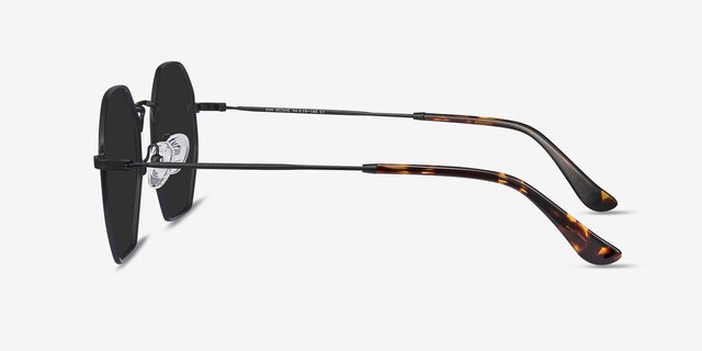 Sun Octave Black MetalSunglass Frames from EyeBuyDirect, Side View