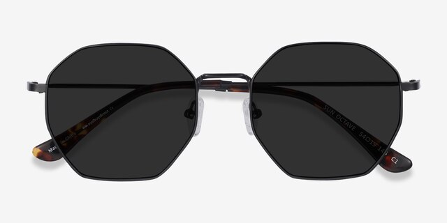 Sun Octave Black MetalSunglass Frames from EyeBuyDirect, Closed View