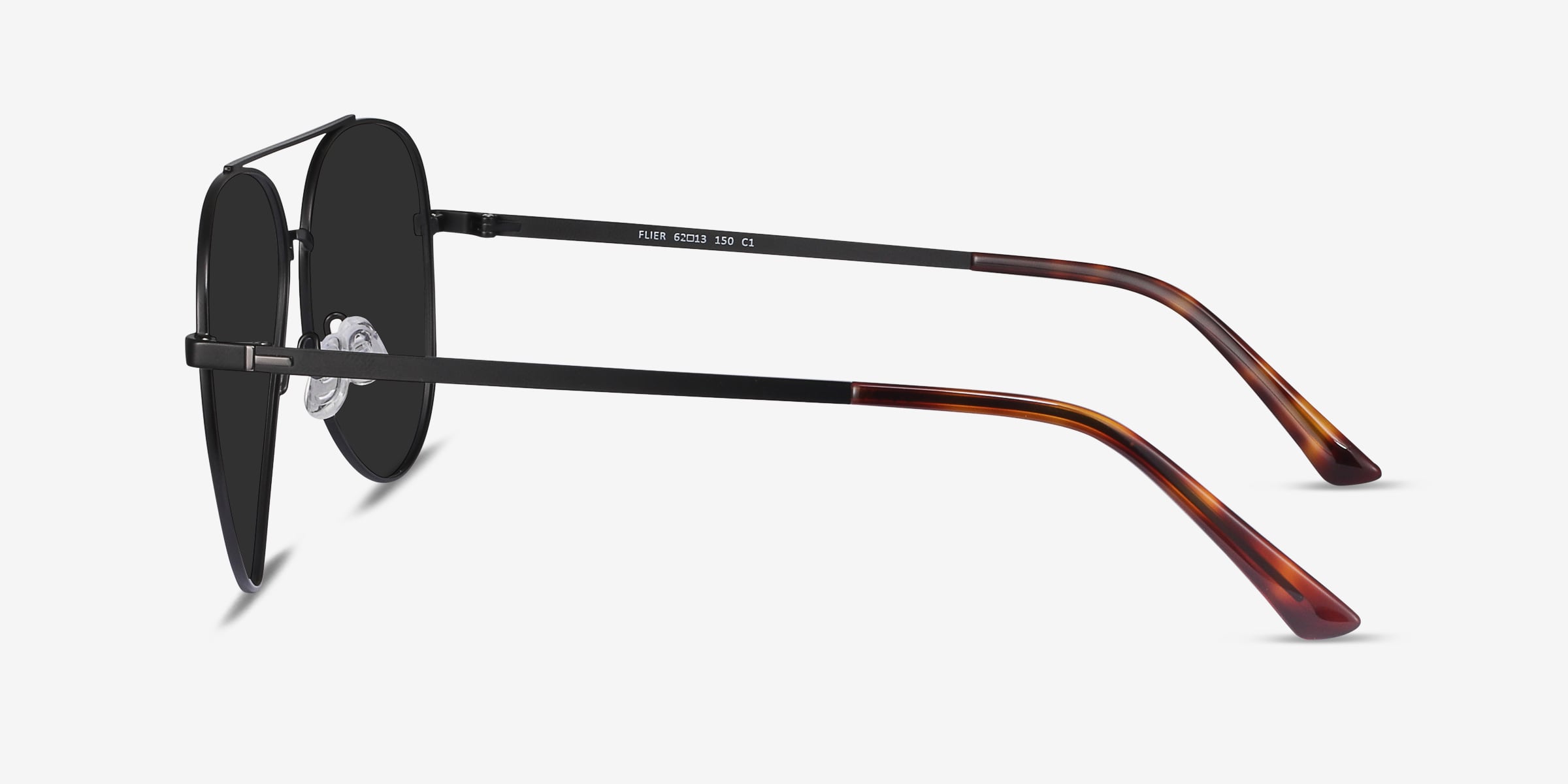Flier - Aviator Black Frame Sunglasses For Men | Eyebuydirect Canada