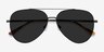 Flier Noir MétalSoleil de Lunette de vue d'EyeBuyDirect, Vue Rapprochée