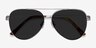 Flier Silver MetalSunglass Frames from EyeBuyDirect, Closed View