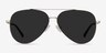 Flier Golden MetalSunglass Frames from EyeBuyDirect, Front View