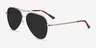 Flier Golden MetalSunglass Frames from EyeBuyDirect, Angle View