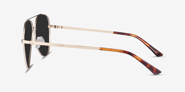 Flier Golden MetalSunglass Frames from EyeBuyDirect, Side View