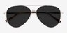 Flier Golden MetalSunglass Frames from EyeBuyDirect, Closed View