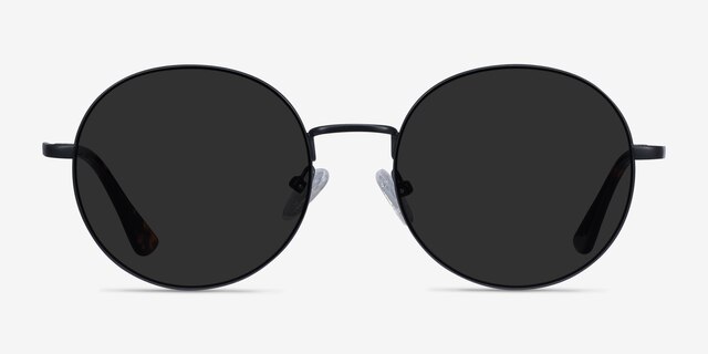 Solbada Black MetalSunglass Frames from EyeBuyDirect, Front View