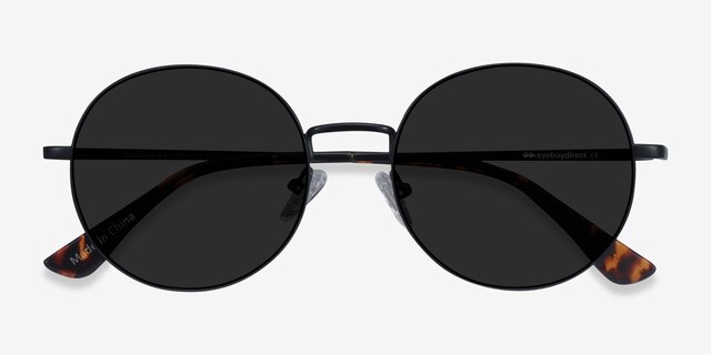 Solbada Black MetalSunglass Frames from EyeBuyDirect, Closed View
