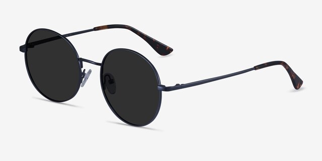 Solbada Navy MetalSunglass Frames from EyeBuyDirect, Angle View