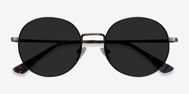 Solbada Bronze MetalSunglass Frames from EyeBuyDirect, Closed View