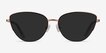 Sun Star Rose Gold MetalSunglass Frames from EyeBuyDirect, Front View