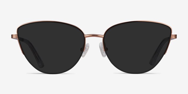 Sun Star Rose Gold MetalSunglass Frames from EyeBuyDirect, Front View