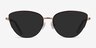 Sun Star Rose Gold MetalSunglass Frames from EyeBuyDirect, Front View