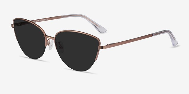 Sun Star Rose Gold MetalSunglass Frames from EyeBuyDirect, Angle View