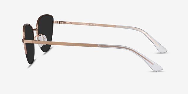 Sun Star Rose Gold MetalSunglass Frames from EyeBuyDirect, Side View