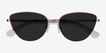 Sun Star Rose Gold MetalSunglass Frames from EyeBuyDirect, Closed View