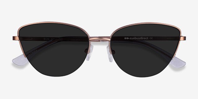 Sun Star Rose Gold MetalSunglass Frames from EyeBuyDirect, Closed View