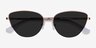 Sun Star Rose Gold MetalSunglass Frames from EyeBuyDirect, Closed View