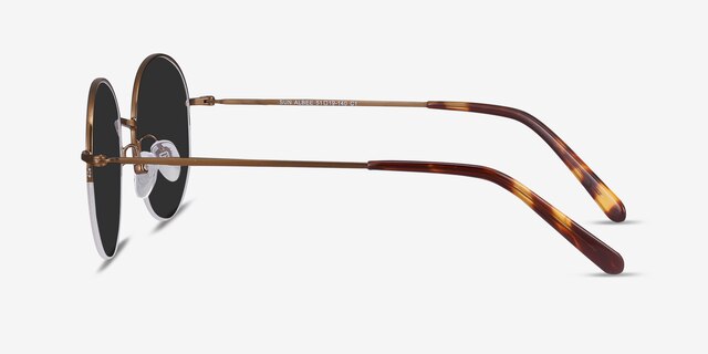 Sun Albee Bronze MetalSunglass Frames from EyeBuyDirect, Side View