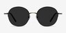 Sun Albee Black Bronze MetalSunglass Frames from EyeBuyDirect, Front View