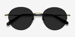 Sun Albee Black Bronze MetalSunglass Frames from EyeBuyDirect, Closed View