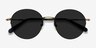 Sun Albee Black Bronze MetalSunglass Frames from EyeBuyDirect, Closed View