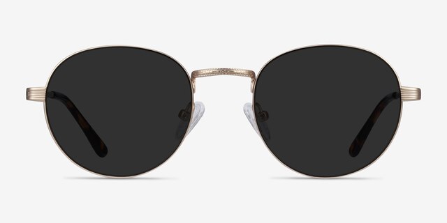 Sun Belleville Gold MetalSunglass Frames from EyeBuyDirect, Front View