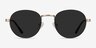 Sun Belleville Gold MetalSunglass Frames from EyeBuyDirect, Front View