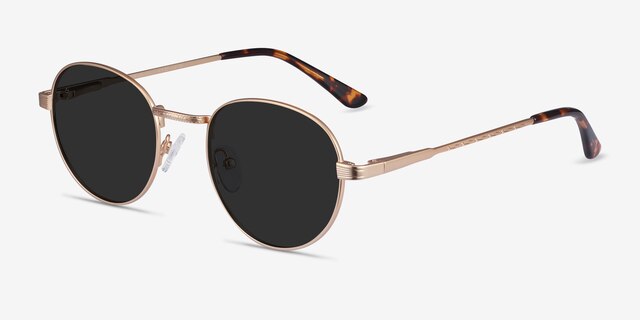 Sun Belleville Gold MetalSunglass Frames from EyeBuyDirect, Angle View