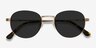 Sun Belleville Gold MetalSunglass Frames from EyeBuyDirect, Closed View