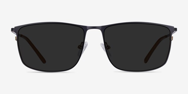 Sun Typha Navy MetalSunglass Frames from EyeBuyDirect, Front View