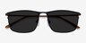 Sun Typha Navy MetalSunglass Frames from EyeBuyDirect, Closed View