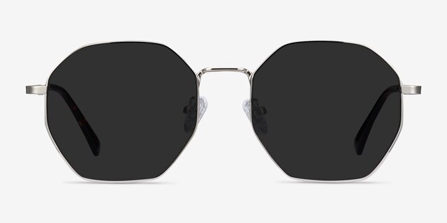 Sun Octave Silver MetalSunglass Frames from EyeBuyDirect, Front View