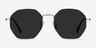 Sun Octave Silver MetalSunglass Frames from EyeBuyDirect, Front View