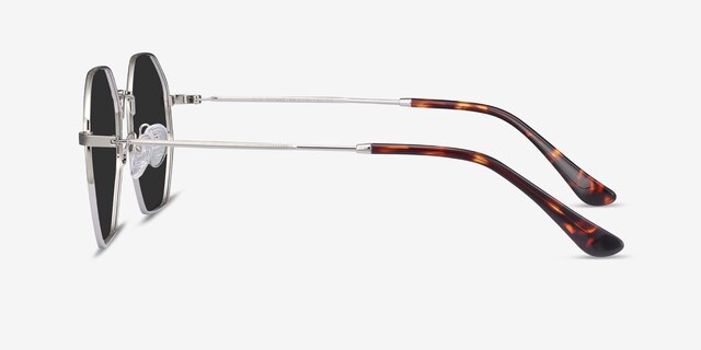 Sun Octave Silver MetalSunglass Frames from EyeBuyDirect, Side View